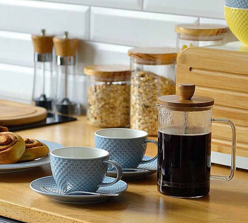H&H Nordic Teapot in Stainless Steel and Bamboo - 35cl image number 1