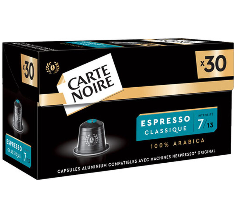 30 capsules compatibles Nespresso* Original Espresso Classique n&deg;7 - CARTE NOIRE image number 8