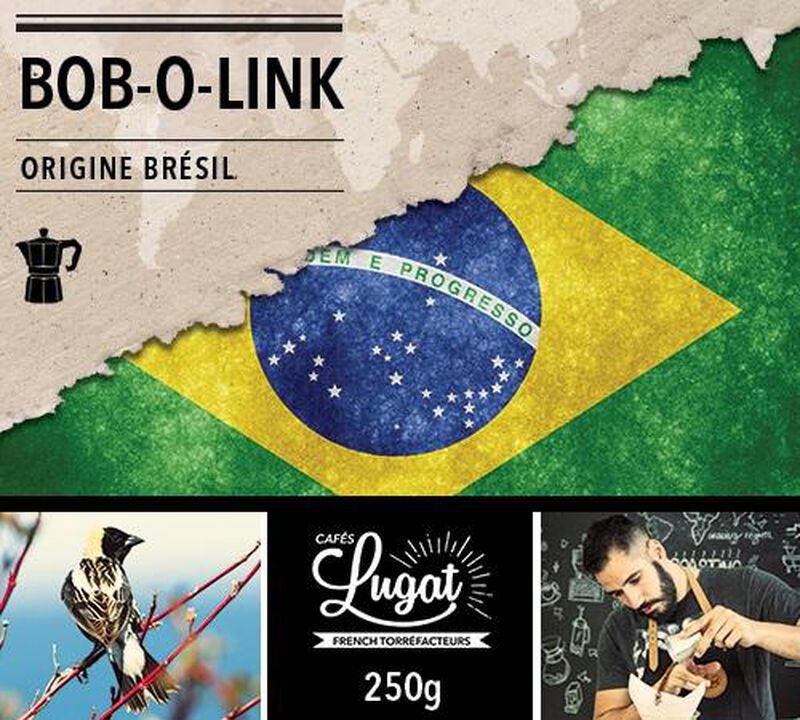 Ground coffee for moka pots: Brazil - Bob-o-link - 250g - Caf&eacute;s Lugat image number 0