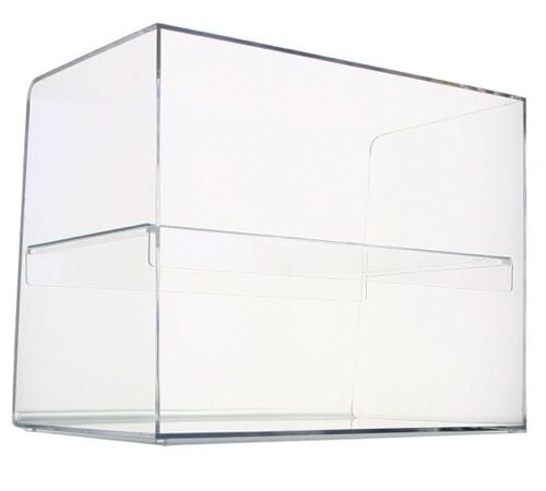 Produits - LINUM - Pr&eacute;sentoir ferm&eacute; 2 niveaux en plexiglas