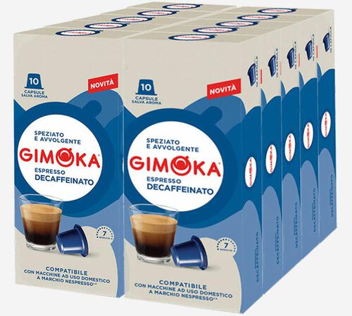 100 capsule compatibili Nespresso* Original Decaffeinato Suave &ndash; Gimoka