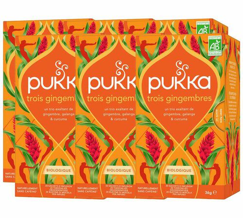 Infusion Trois gingembres Bio - 6 x 20 sachets - PUKKA