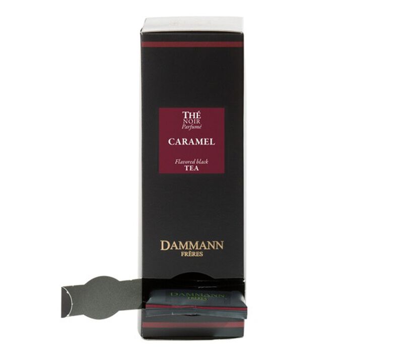 Caramel-flavoured black tea - 24 Cristal&reg; sachets - Dammann Fr&egrave;res image number 1