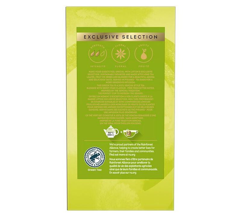 Sencha Green Tea - 25 pyramid tea bags - Exclusive Selection - Lipton image number 4