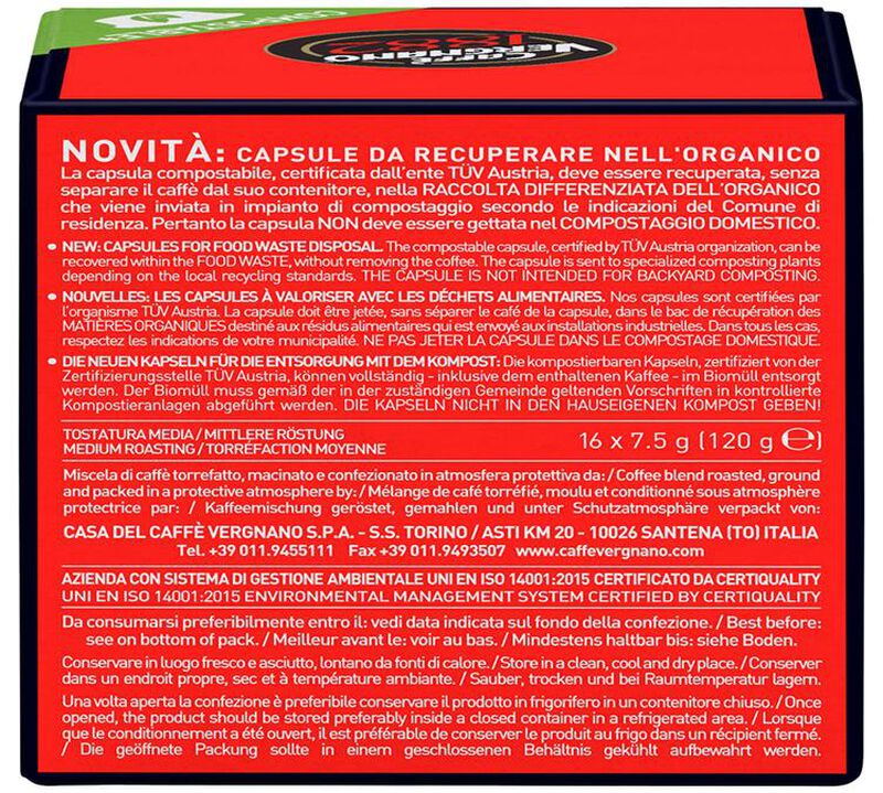 Caff&egrave; Vergnano Lavazza A Modo Mio Capsules Cremoso x 80 image number 2
