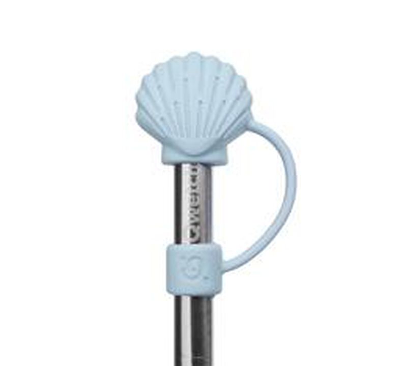 Embout pour paille coquillage bleu pastel - Pour travel cup - QWETCH image number 0