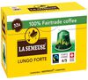 33 Nespresso* compatible capsules Original Lungo Forte Fairtrade - LA SEMEUSE image number 0