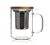 Glass mug with tea infuser and bamboo lid- 39cl - OGO Living image