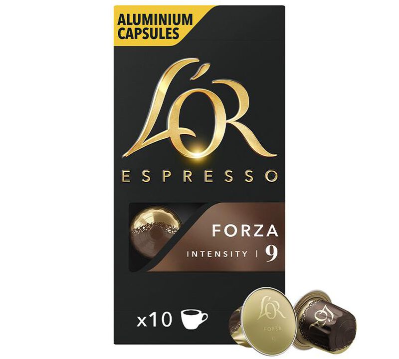 100 Nespresso* Original Compatible Capsules Espresso Forza &ndash; L'OR ESPRESSO image number 1