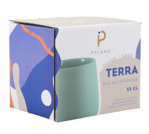 Pylano - 2 Tazze Terra color salvia 33 cl image number 2