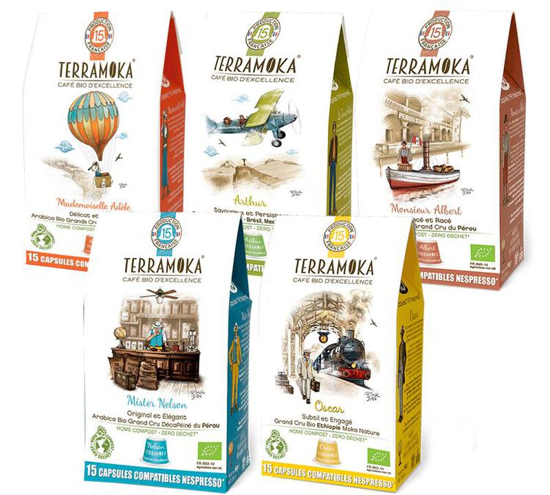 Terramoka Discovery Pack - Biodegradable & Organic Nespresso* Original Compatible Pods x5 image number 0