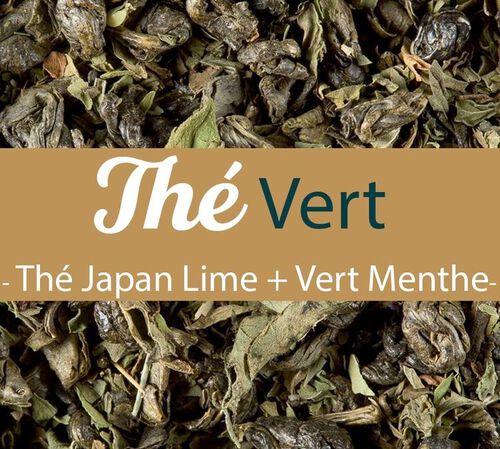 Th&eacute; Vert Japan Lime et Th&eacute; &agrave; la Menthe Bio - Vrac 2 x 100 g - COMPTOIR FRAN&Ccedil;AIS DU TH&Eacute;
