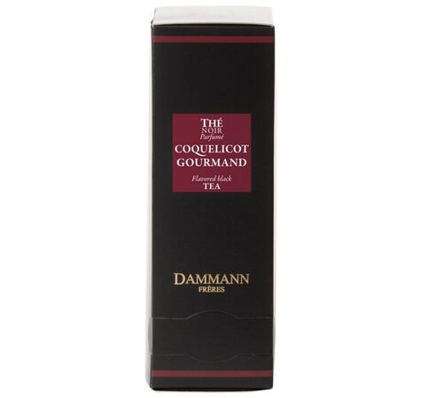 Dammann Fr&egrave;res Coquelicot Gourmand flavoured black tea - 24 Cristal&reg; sachets