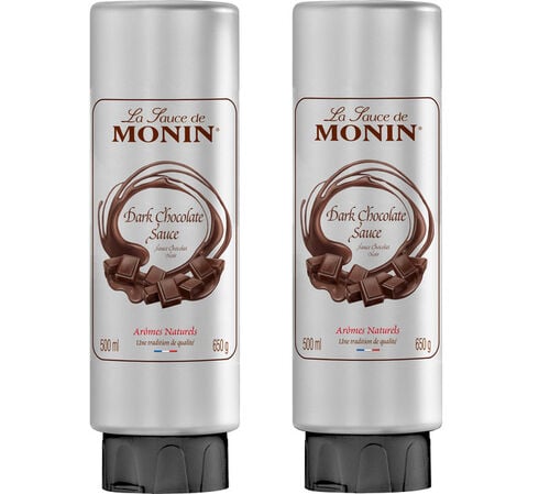 Lot de 2 Sauces chocolat noir 500 ml - MONIN
