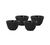 Set of 4 black cast iron cups - 12cl image