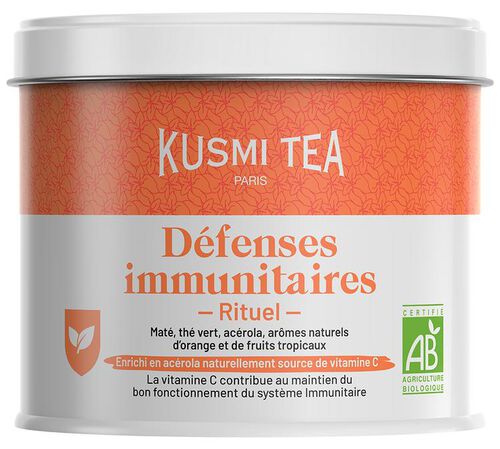Kusmi Tea Organic Loose Leaf Tea Green Tea Immune Defense Ritual - 100g