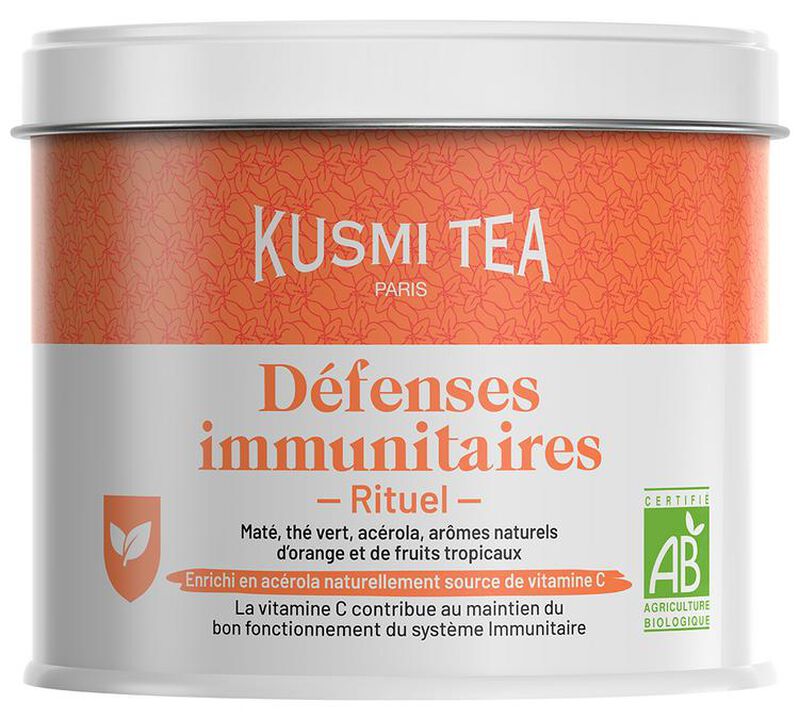 Kusmi Tea Organic Loose Leaf Tea Green Tea Immune Defense Ritual - 100g image number 0