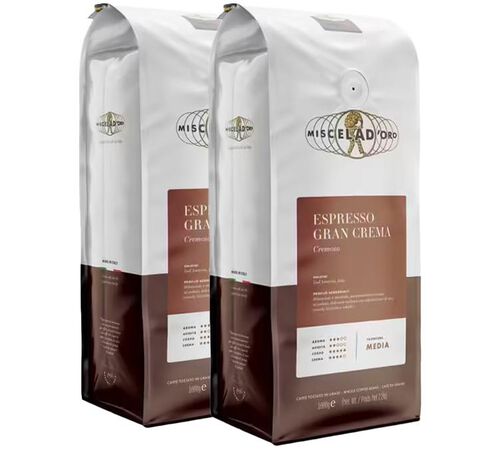 2 x 1 kg - Caf&eacute; en grain - Espresso Gran Crema  - MISCELA D'ORO