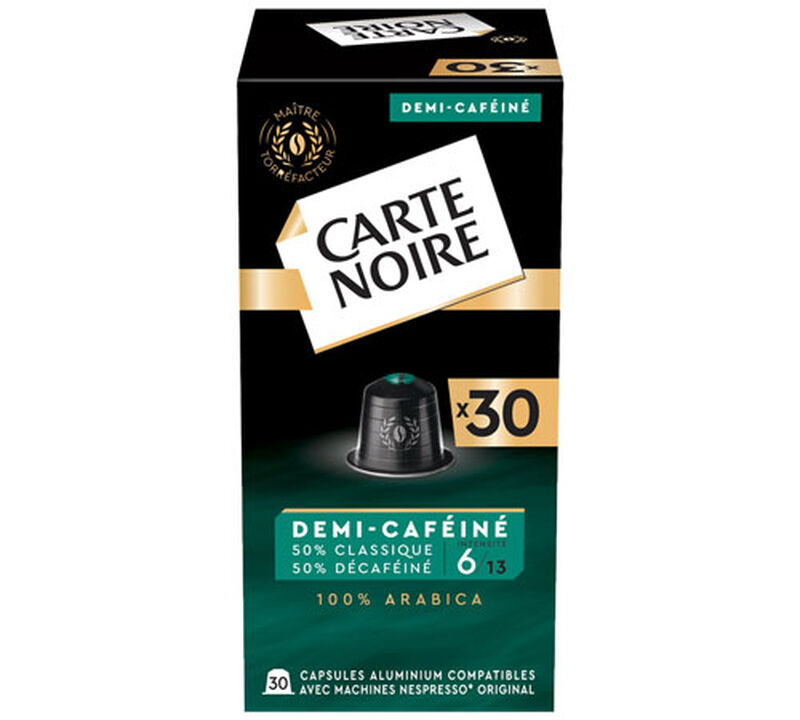 30 capsules compatibles Nespresso* Original Demi-caf&eacute;in&eacute; - CARTE NOIRE image number 2