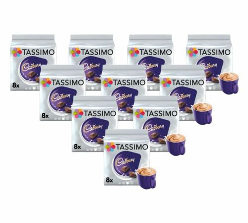 Tassimo pods Cadbury Hot Chocolate x 80 T-Discs