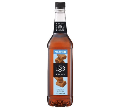 Sirop 1883 Routin Caramel Nature sans sucre - Bouteille plastique - 1L