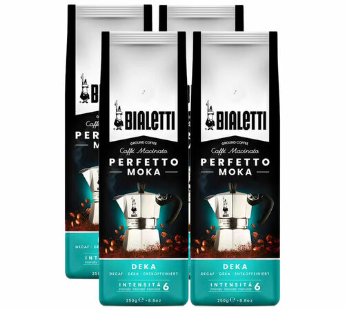 Bialetti Ground Coffee Perfetto Moka Decaf Value Pack - 4 x 250g