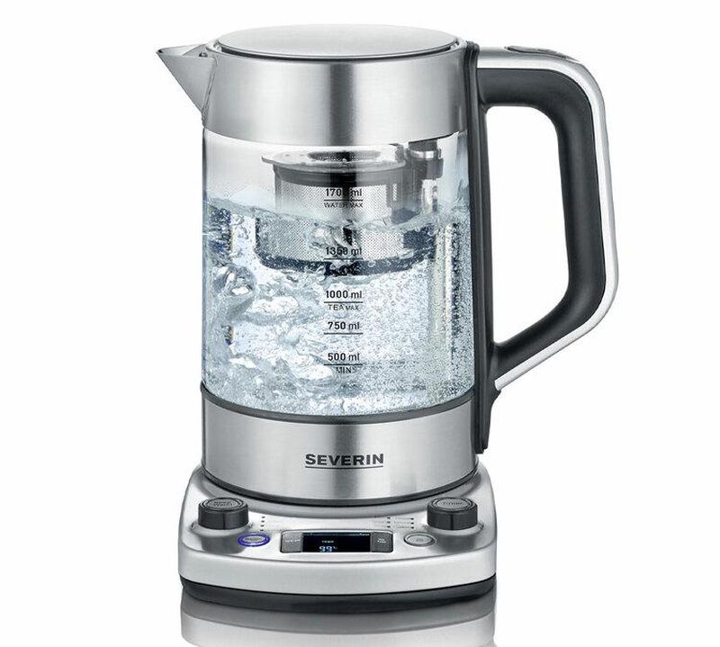 Th&eacute;i&egrave;re en verre 1,7 L SEVERIN WK 3422 + Coffret th&eacute; COMPTOIR FRAN&Ccedil;AIS DU TH&Eacute; OFFERT image number 1