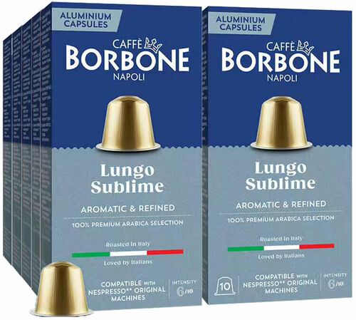 Caff&egrave; Borbone - 100 Capsule compatibili Nespresso&reg; - Lungo Sublime