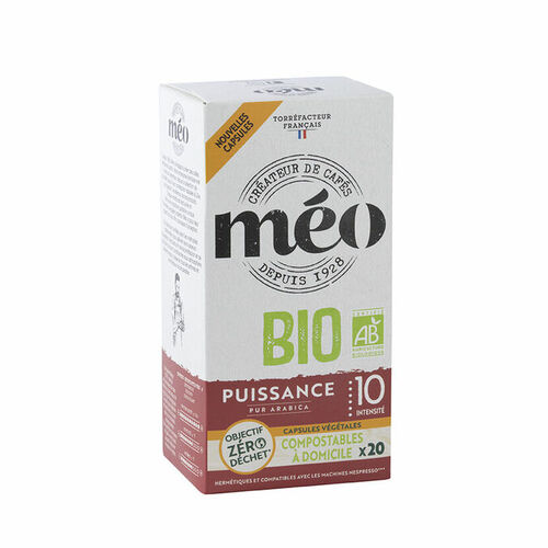 20 Nespresso* Original Compatible Capsules Puissance Organic &ndash; CAFES MEO