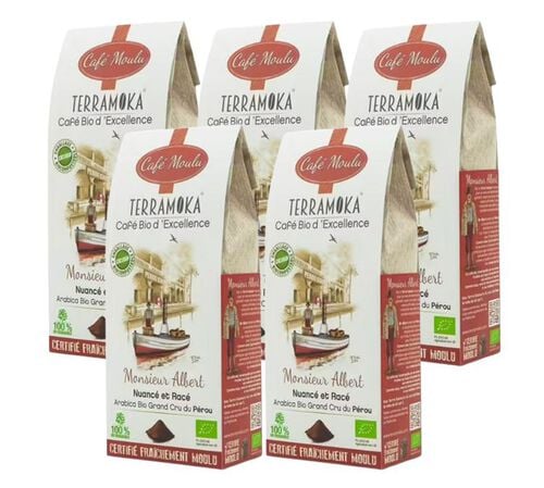 Caf&eacute; moulu 100% Arabica Bio P&eacute;rou - 1,25kg - TerraMoka