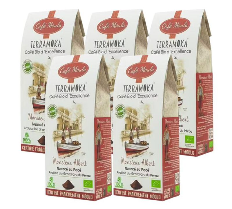 Caf&eacute; moulu 100% Arabica Bio P&eacute;rou - 1,25kg - TerraMoka image number 0