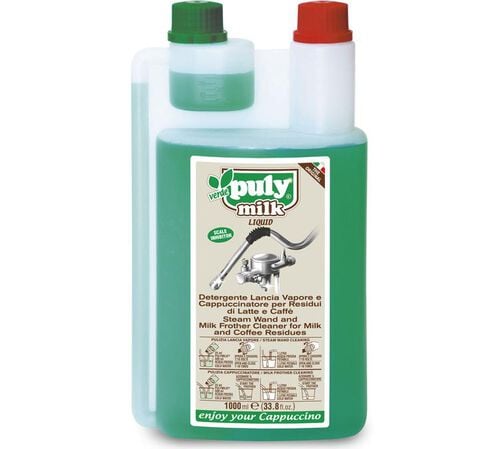 PULY MILK VERDE &reg; Nettoyeur de mousseur de lait liquide, buse vapeur et pot &agrave; lait -Green Power - 1L