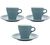 3 Tasses et sous-tasses Espresso Origami Turquoise -  9cl image