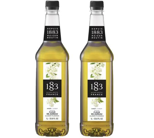 Sirop Fleur de sureau Routin 1883 - Bouteille Plastique - 2 x 1 L