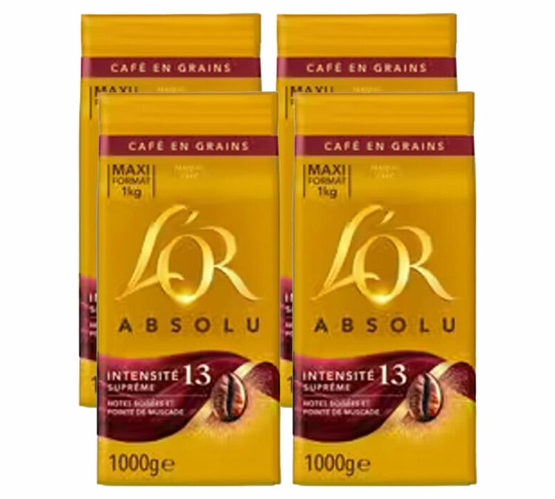 4 x 1 kg Caf&eacute; en grain - Intensit&eacute; 13 - L'OR image number 0
