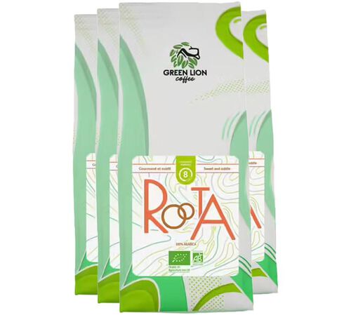 4 x 230 g - Caf&eacute; en grain - Roota Bio - GREEN LION COFFEE