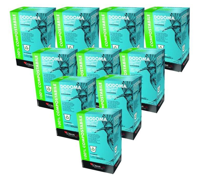 Cosmai Caff&egrave; 'Dodoma 100% Tanzania' Nepresso&reg; compatible pods x 100 image number 0