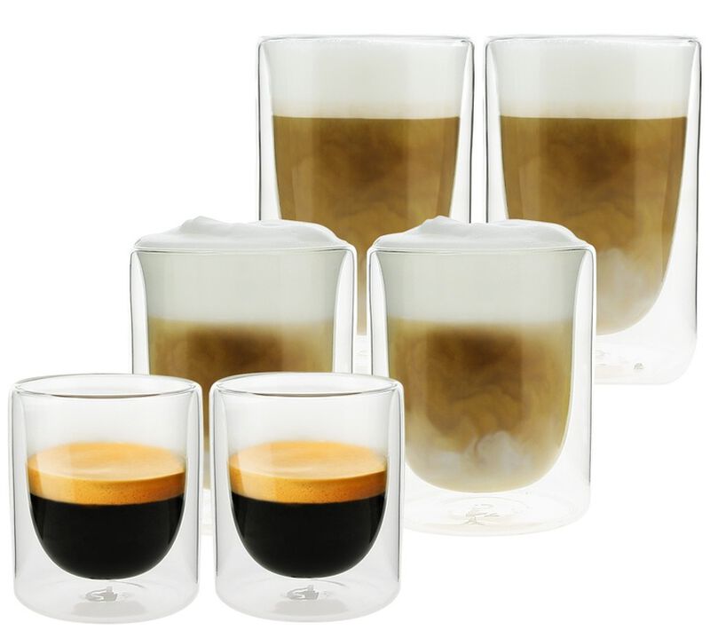 Pylano Bundle of 6 Double Wall Mila Glasses - 10cl, 25cl and 35cl image number 0