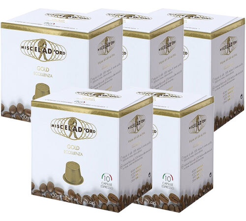 50 Nespresso* Original Compatible Capsules Gold Excellence &ndash; MISCELA D'ORO