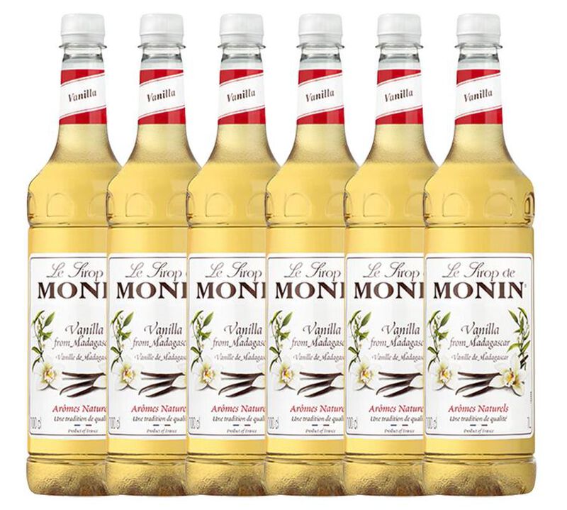 Sirop Vanille Bouteille plastique + pompe doseuse 6 x 1L - MONIN image number 0