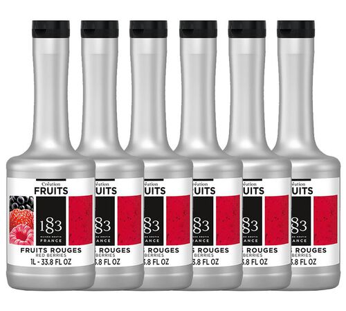 Lot de 6 pur&eacute;es de fruit Cr&eacute;ation Fruits 1883 - Fruits Rouges - 6 x 1 L