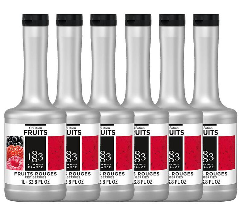 Lot de 6 pur&eacute;es de fruit Cr&eacute;ation Fruits 1883 - Fruits Rouges - 6 x 1 L image number 0