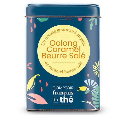 Salted caramel butter loose leaf Oolong tea - 80g metal tin - Comptoir Fran&ccedil;ais du Th&eacute;.