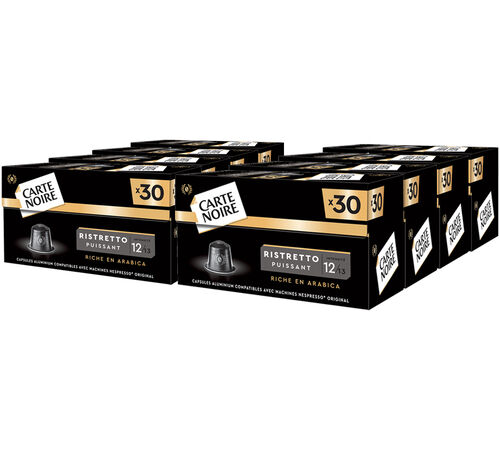 240 capsules compatibles Nespresso* Original Ristretto Puissant n&deg;12 - CARTE NOIRE