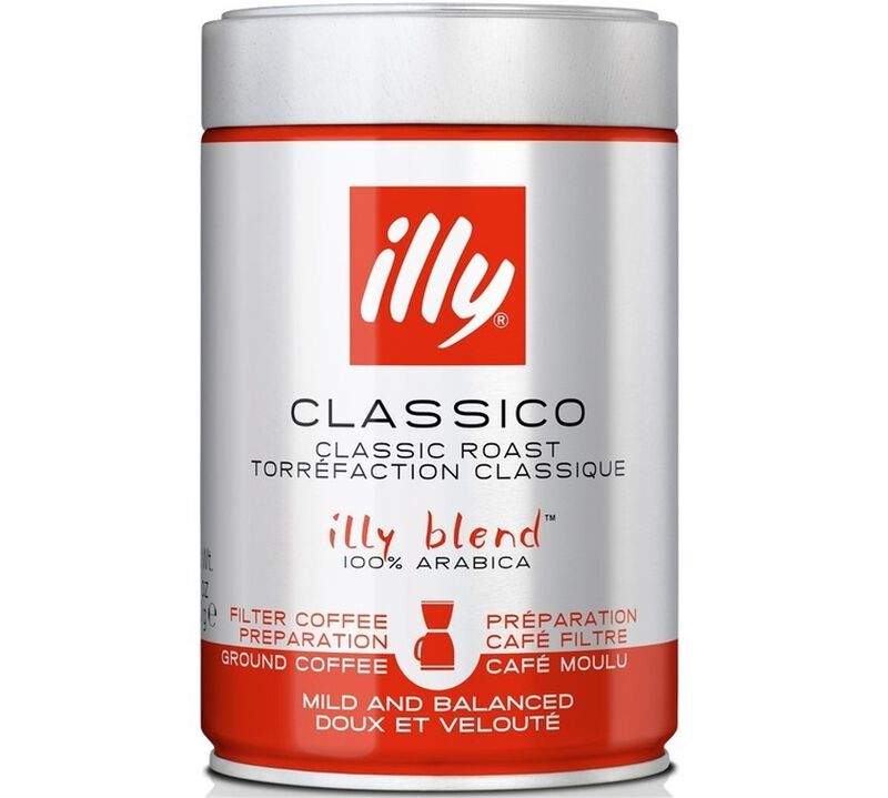 Illy Classico Ground Coffee (for filter coffee) - 250g tin image number 0