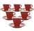 Tasses - ORIGAMI - Espresso et sous tasses rouge 9cl x6 image