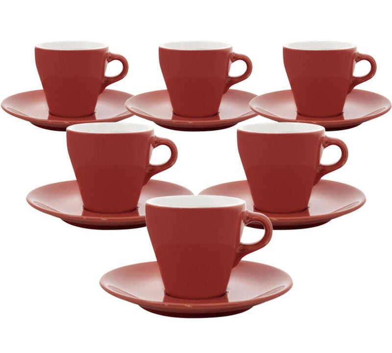 Tasses - ORIGAMI - Espresso et sous tasses rouge 9cl x6 image number 0