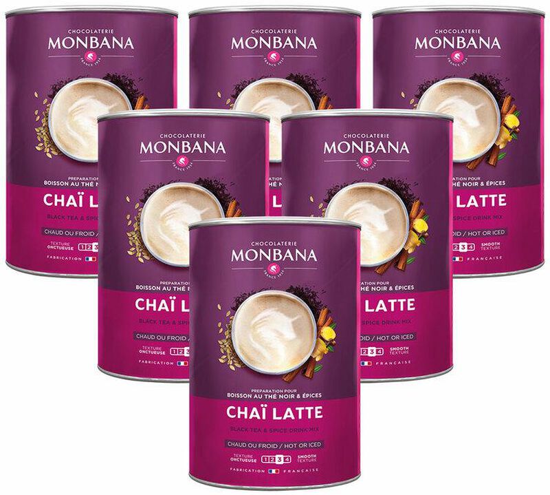 Monbana - Chai Latte Puder mit Gew&uuml;rzen f&uuml;r Gesch&auml;ftskunden- 6 x 1 kg image number 0