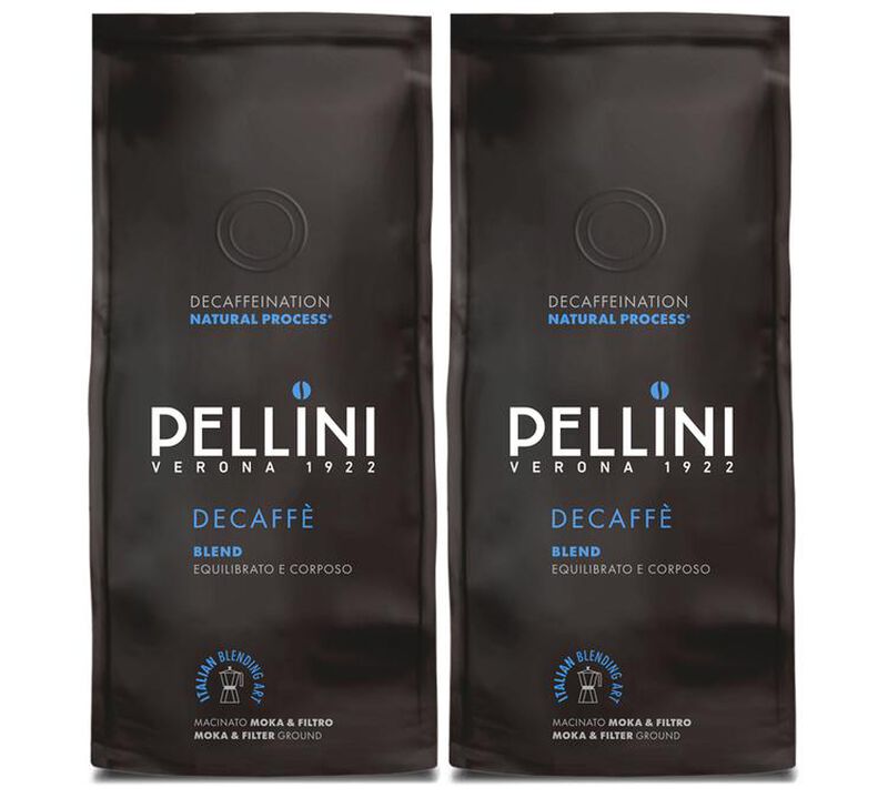Pellini Top Ground Coffee Decaffeinato' Decaffeinated - 2 x 185g image number 0