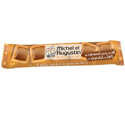 4 Carr&eacute;s au Caramel Pointe de Sel Chocolat au Lait - 1 sachet - MICHEL & AUGUSTIN